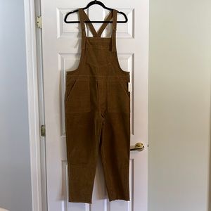 NWT Medium brown Aerie corduroy overalls